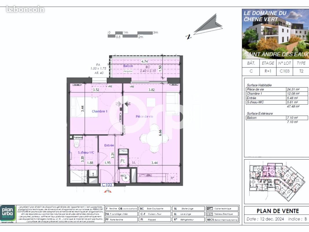 Duplex 2 pièces 47 m² (image 2)