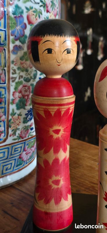 Véritables Poupées Japonaises Kokeshi Artisanales Vintage - Années 1960 - Lot P281
