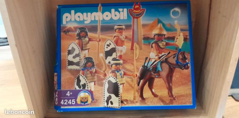 Set Playmobil Vintage Égypte - Pyramide, Soldats égyptiens - Réf 4245 De 2008 - Occasion