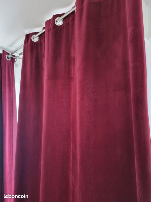 Rideaux Velours Ocre – Doubles, Hauteur 2,97m, Opaques, Occasion
