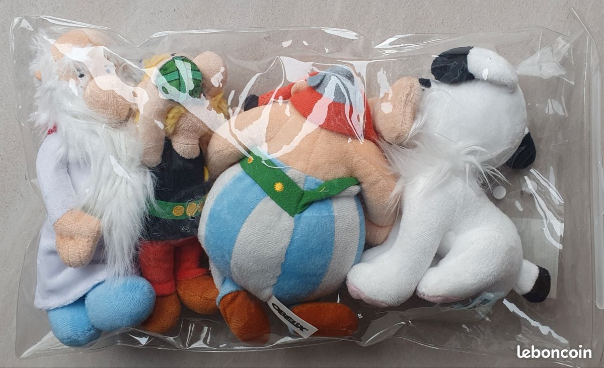 Lot De 6 Peluches Astérix Lidl – Obélix, Idéfix, Panoramix – Voir Photos