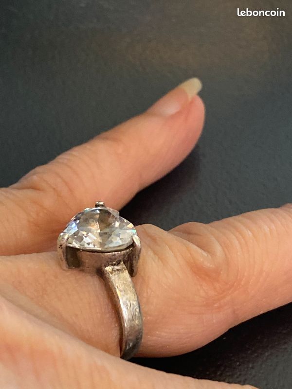 Bague Ancienne En Argent 925 Vintage URSS - Bijou Ethnique Occasion Bon état
