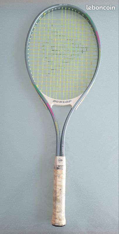 Raquette De Tennis Vintage Dunlop MatchPoint L2 Avec Presse à Pince Originale - Occasion, état Fonctionnel