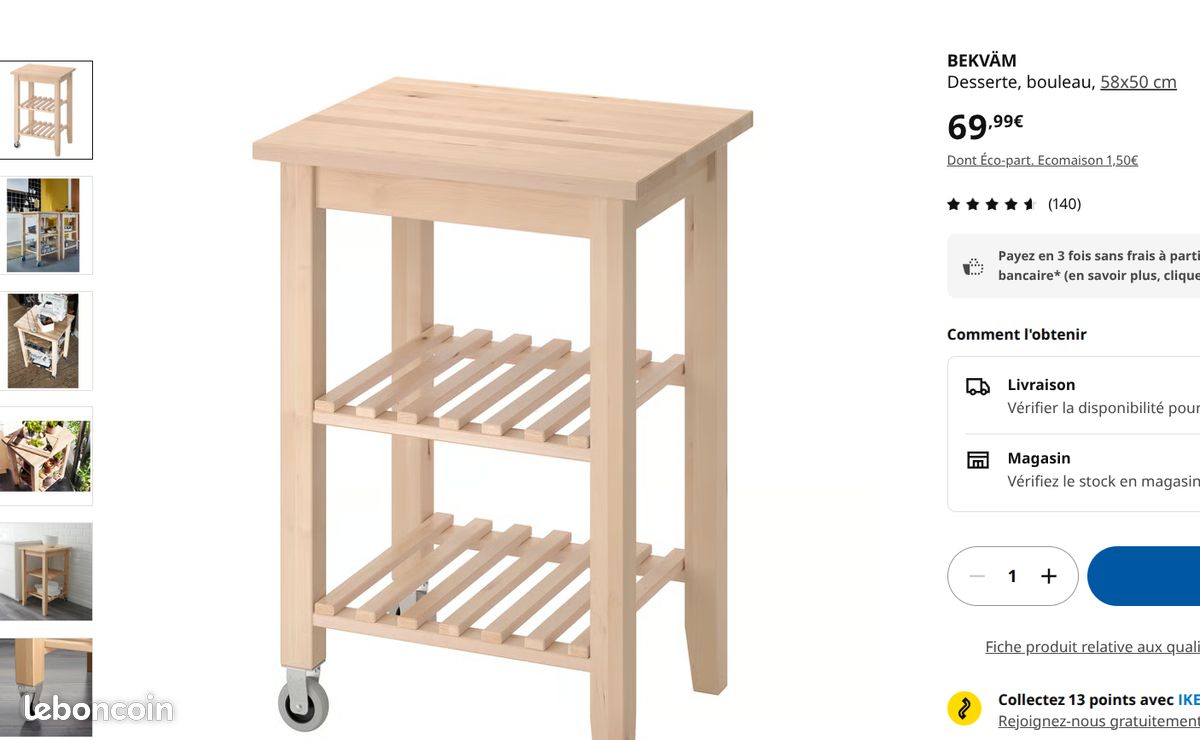Ilot cuisine BEKVAM ikea (image 4)