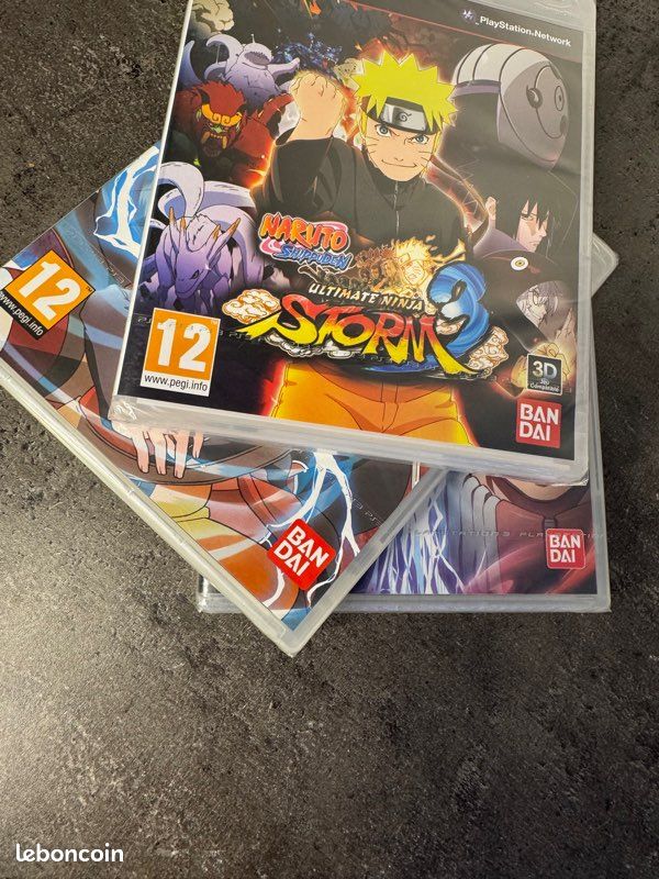 Lot 3 Jeux PS3 Naruto Ultimate Ninja Storm 1, 2, 3 - Bon état, Version Française
