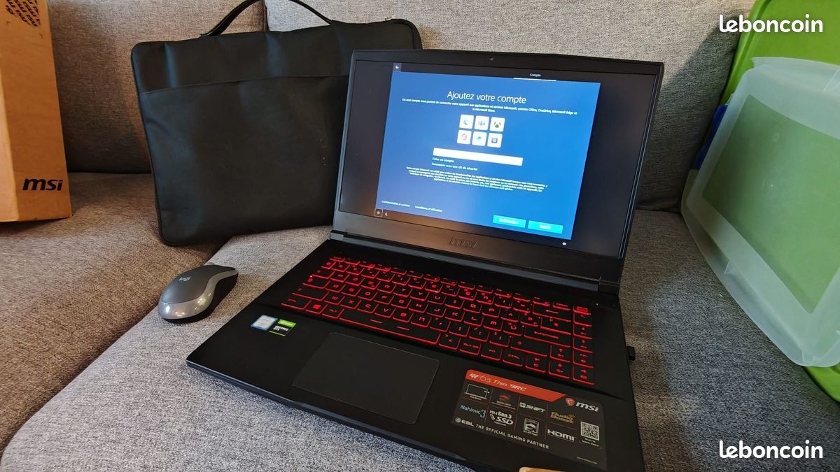 PC Portable Gaming 15" MSI GF63 Thin 10SCSR-1649FR (image 2)