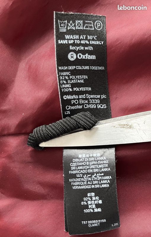 Jupe A-ligne Marks And Spencer Rouge – Polyester, Taille 8 (midi 30 Pouces)