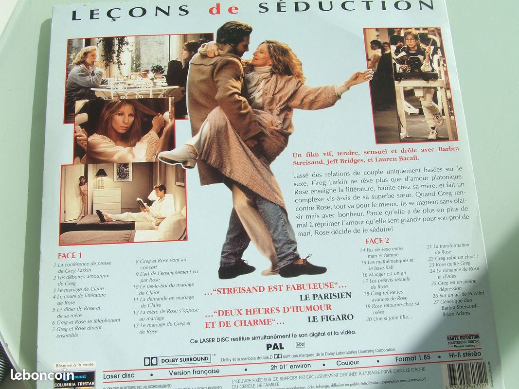 Laserdisc Leçons de séduction (image 2)