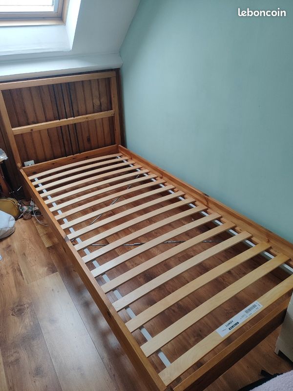 Lit 90x200 IKEA avec sommier (image 1)