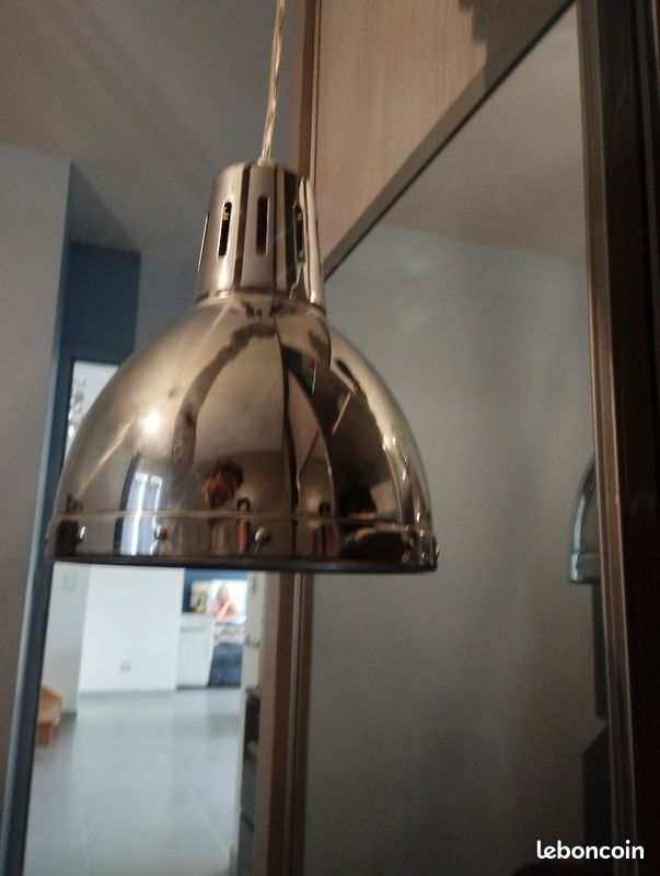 Lustre métal ampoule classique gros culot idéal chambre jeune (image 5)