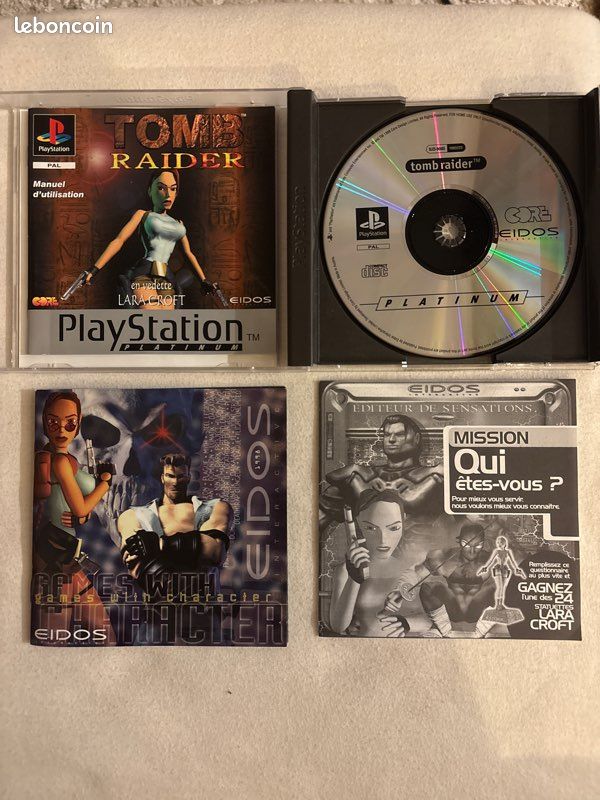 Tomb Raider Platinum Sur PlayStation 1 – PAL FR, Bon état, Complet