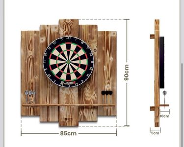 Support Mural En Bois Pour Fléchettes - Peut Contenir 9 Fléchettes (acier Ou Souples) - Design élégant En Acacia