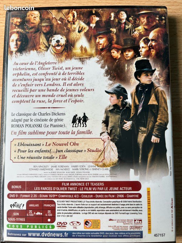 🎬 DVD Oliver Twist – Roman Polanski – Très bon état (image 2)