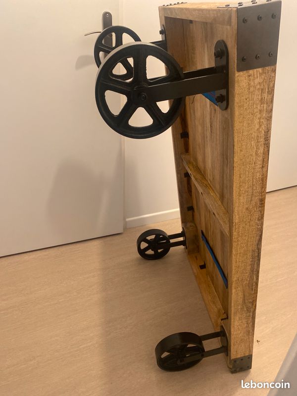 Table basse industriel en bois (image 5)