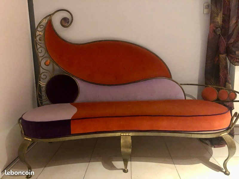 Banquette de créateur baroque fer forgé (image 2)