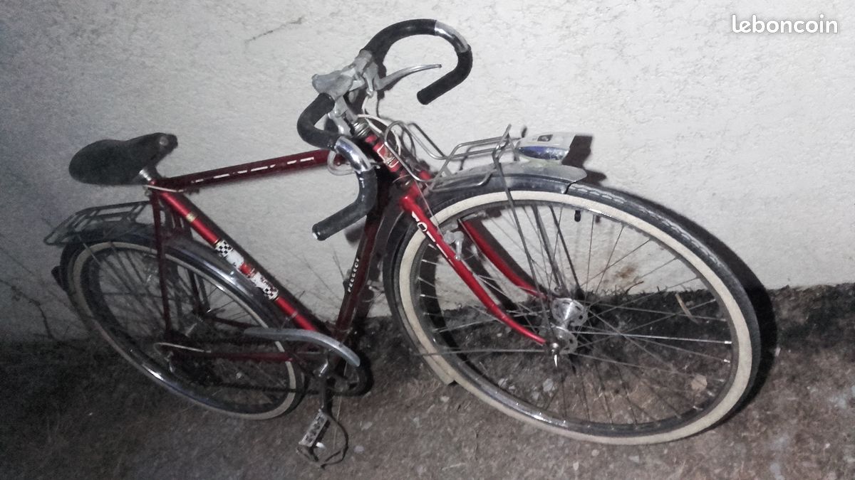 Vélo De Course Peugeot Ancien – Pédales, Reconditionné, Bon état