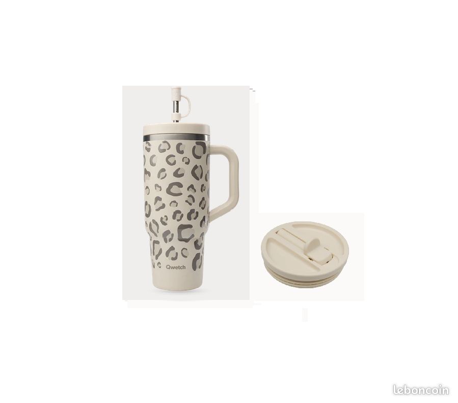 Neuve, Travel Cup isotherme + Bouchon étanche, QWETCH, 900ml (image 1)