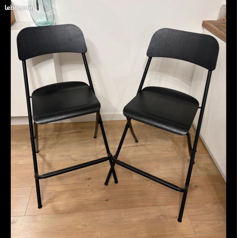FRANKLIN lot 4 chaises de bar (image 1)