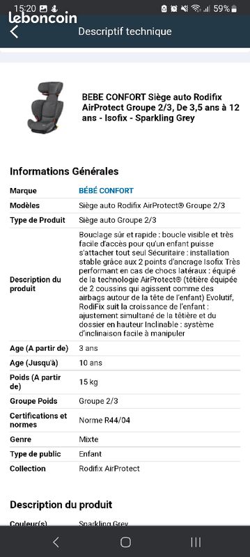 Siège auto enfant (image 1)