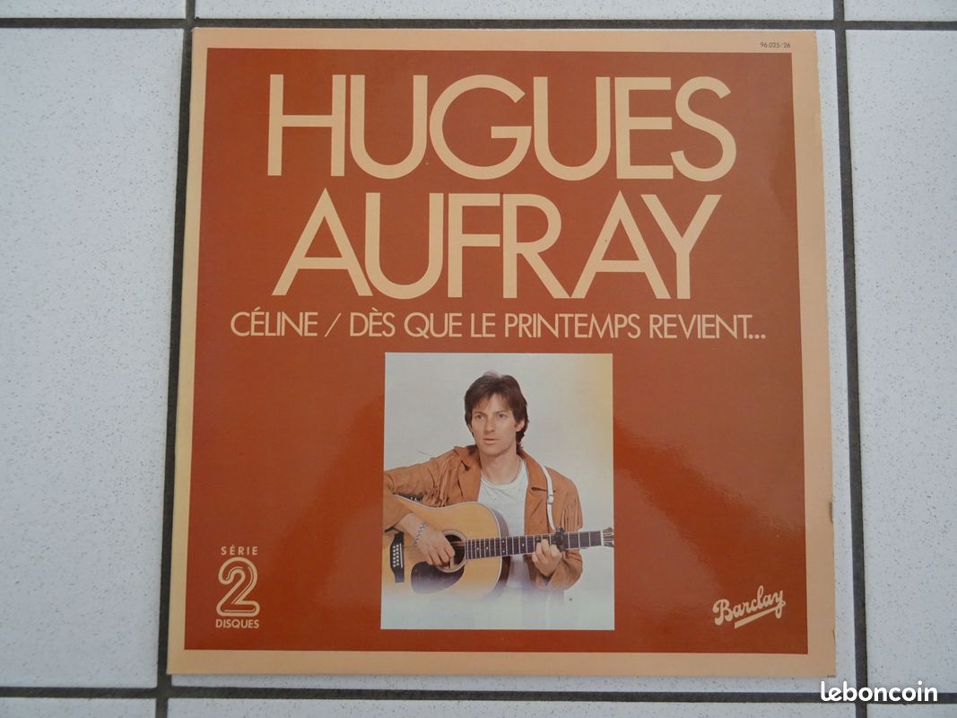 Double album vinyle 33T - Hugues AUFRAY - CELINE / DES QUE LE PRINTEMPS REVIENT... (image 1)