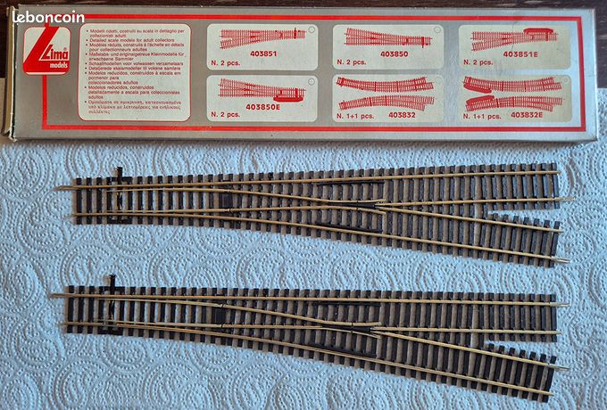 ZP025 LIMA 403811 Train Ho Rail Boite de 12 rails courbes R 600