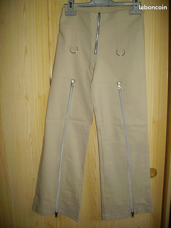Pantalon avec fermeture fantaisie devant (image 3)