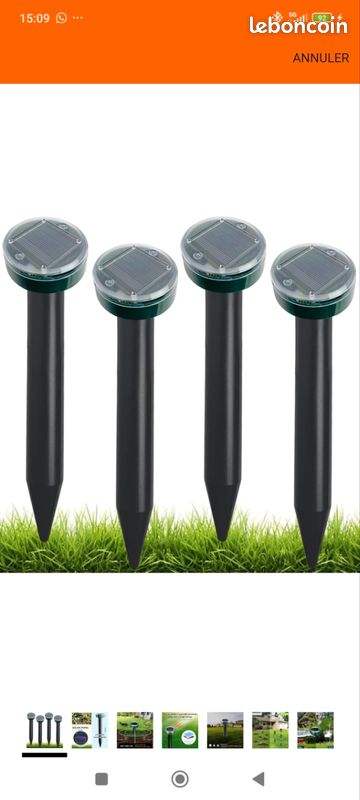 Repulsif Anti Taupes Repulsif Taupe Solaire,Ultrason 4 Pcs,ultrasons Borne Pour Taupes,Ru00e9pulsif Contre Les Taupes Piege Taupe