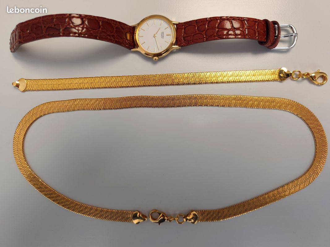 Montre femme seiko quartz vintage et un lot de bijoux fantaisie avec 2 ecrins (image 5)