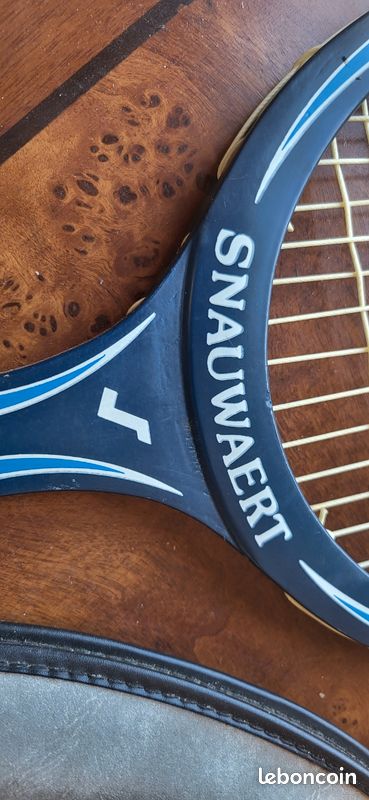 RAQUETTE TENNIS BOIS ancienne - SNAUWAERT AQUAMARINE - TBE - Manche LM4 Belgique EUR 25,00 - FR