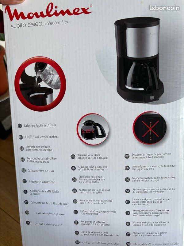Cafetière filtre Moulinex Subito Select FG370811 – Inox ☕ (image 16)