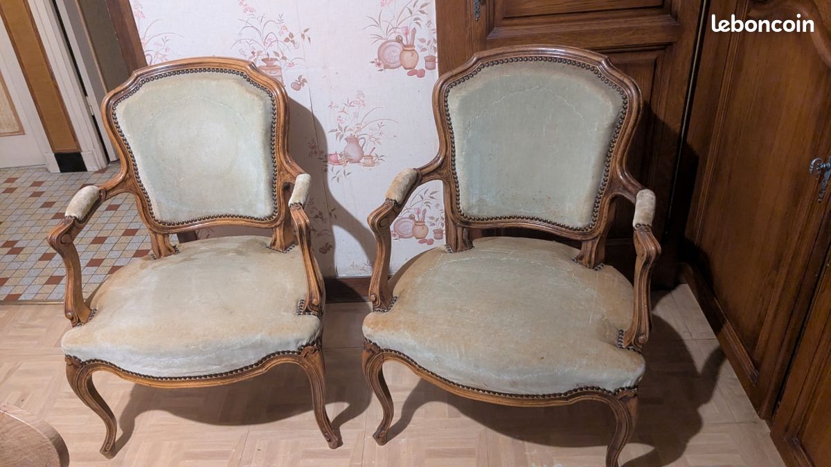 Paire de fauteuils Louis XV (image 1)