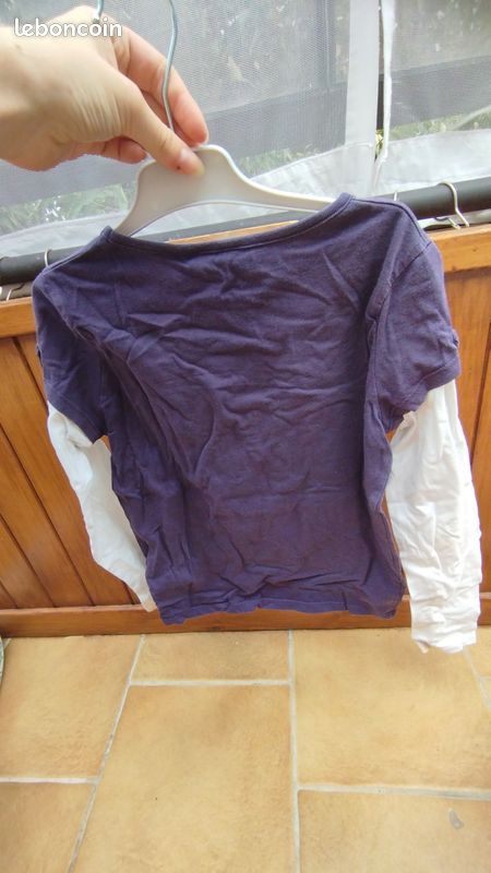 Lots 3 tee-shirt manche longue vêtement fille (image 2)