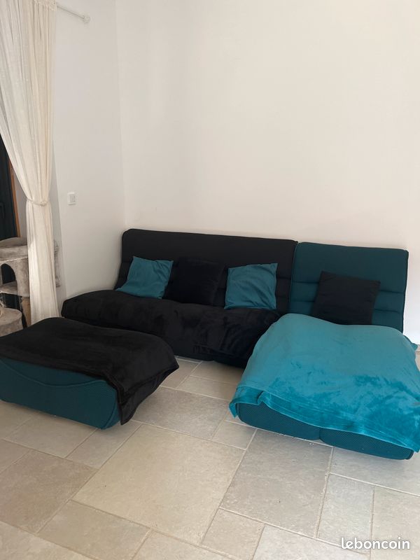 Canapé d’angle avec pouf XXL maison (image 8)