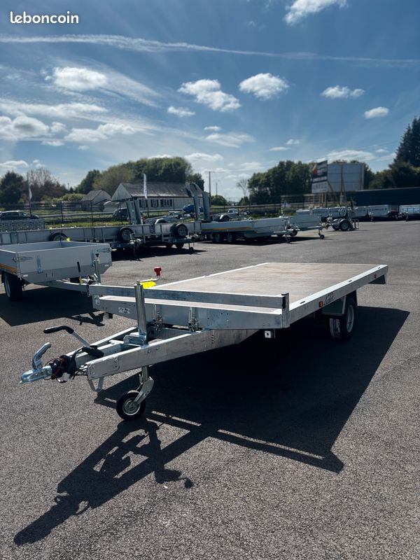 Remorque plateau roues dessous Lider PTAC 1500kg CU 1130kg 1 essieu plancher bois antidérapant (image 3)