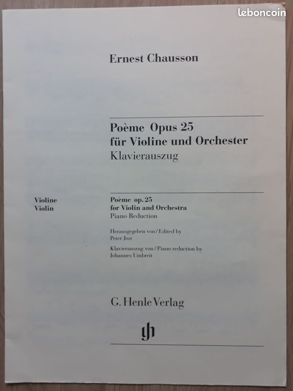 Partition poème Chausson violon piano (image 2)