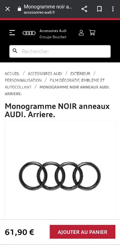 Logo Audi Noir - Équipement auto