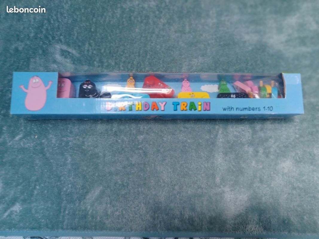 Train barbe à papa d' anniversaire multi couleurs pour enfants (image 1)