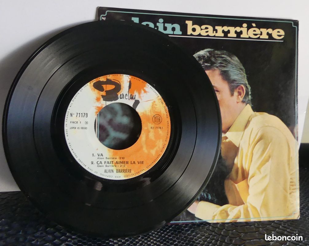 Vinyle 45 tours Alain Barrière (image 2)