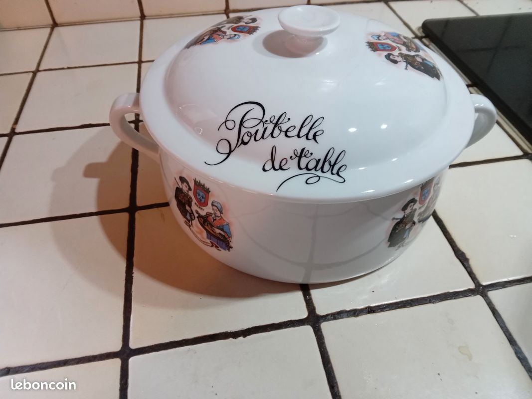 GRANDE POUBELLE DE Table En Porcelaine Art Déco Limoges ? EUR 149,00