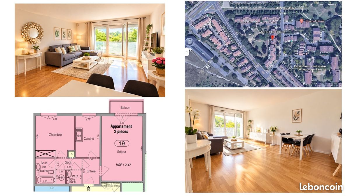 Appartement 2 pièces 51 m² · à Cergy · 51 m² · 990 €/mois