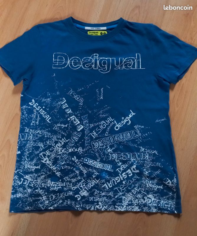 Tee-shirt bleu Desigual (image 1)