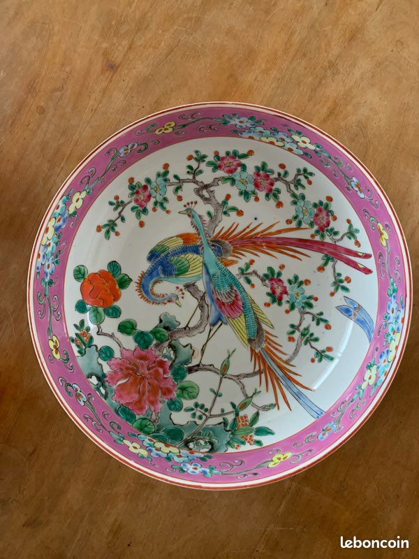Saladier porcelaine paons (image 2)