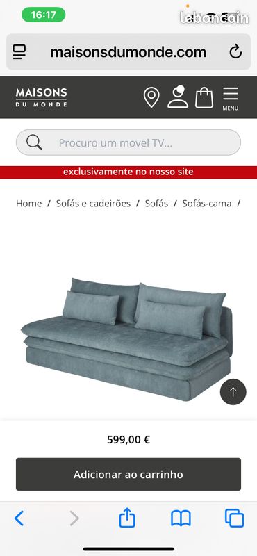 Vente canapé maison du monde (image 2)