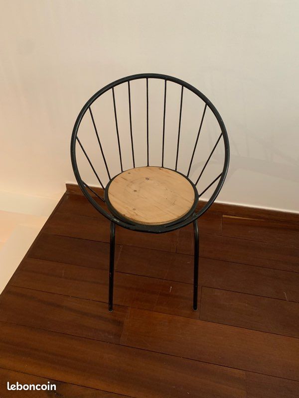 Paire de fauteuils en métal vintage (image 3)