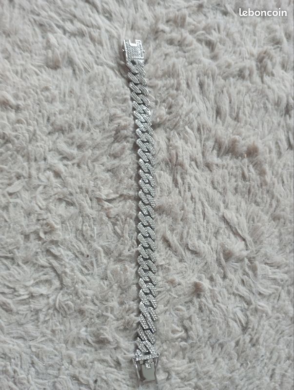 Bracelet maillage cubain réversible (image 2)