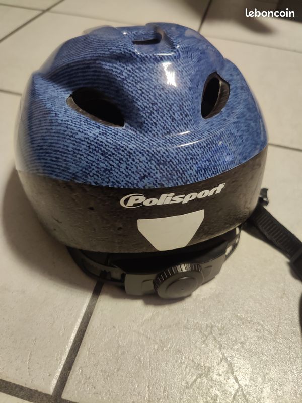 Casque Vélo Enfant Polisport Junior - Taille S (52-56 Cm), Bleu/jeans - Léger 235g, Réglable, Conforme EN1078