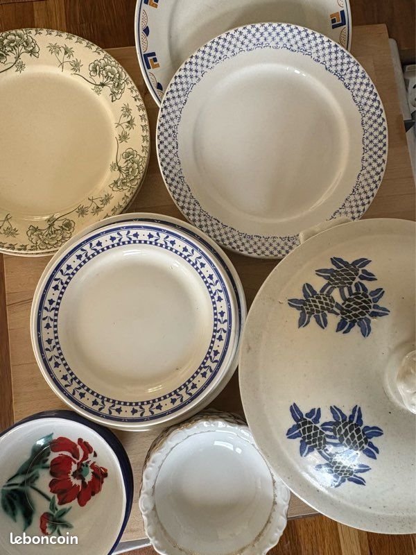 Vaisselle vintage / ancienne (Luneville, Seltmann Weiden, Sarreguemines, Moulin des Loups, Creil et Montereau Windsor..) (image 1)