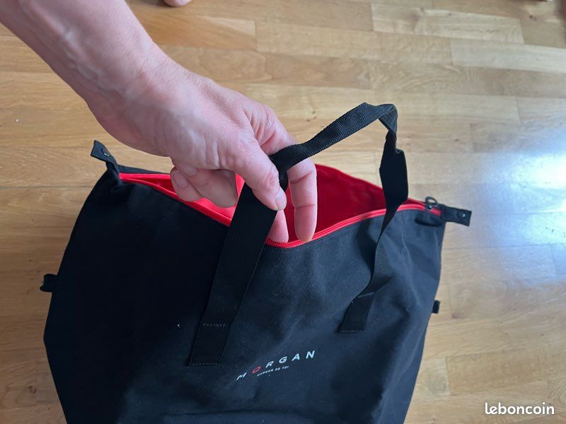 Grand sac noir en tissu Marque Morgan (image 2)
