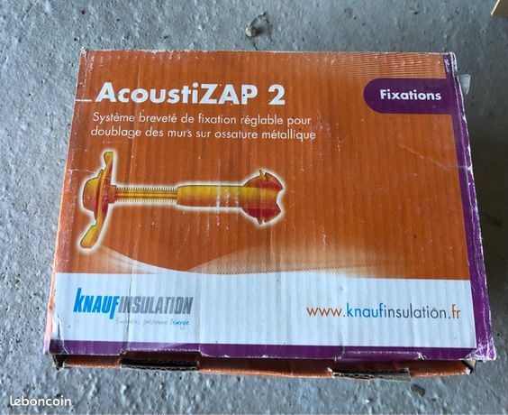 ACOUSTIZAP 2 Knauf, Boîte De 50 Appuis Acoustiques 120-180, Neufs