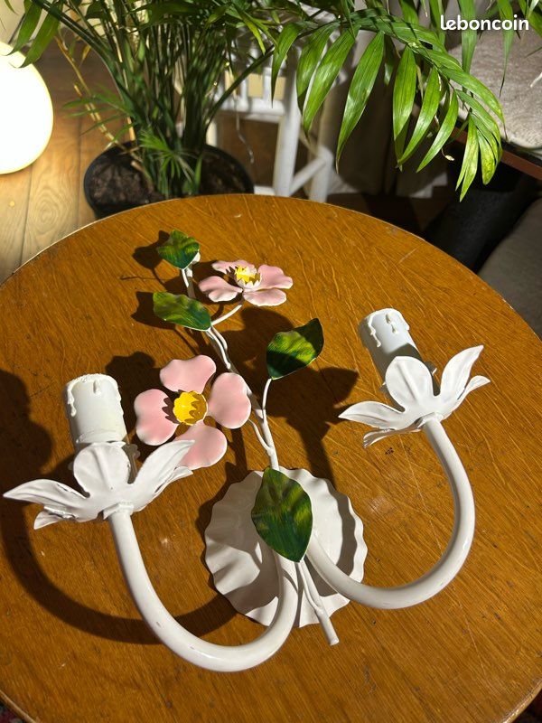Applique Classique Fer Forgé Avec Abat-Jour 3 Lumières Bga 2431 / a3d1